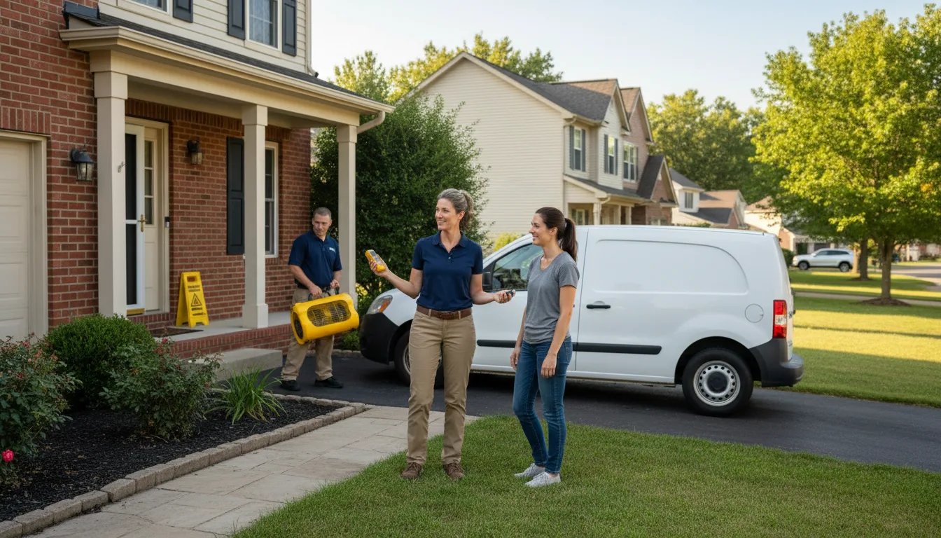Residential water damage restoration in Pittsboro, NC